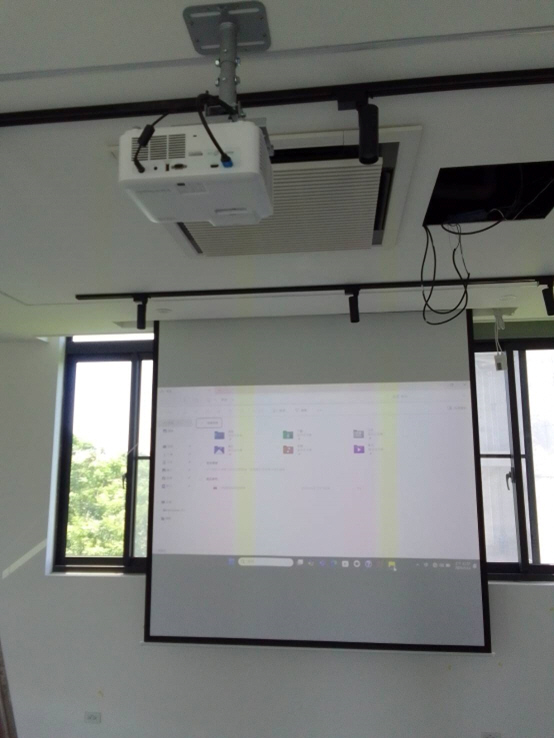 台南柳營|ViewSonic 會議室投影與電動布幕,佳譽既有施工現場照片