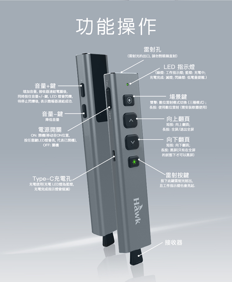 Hawk G600 多功能數位雷射簡報筆官方商品照片 5