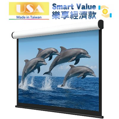 USA 優視雅 Smart Value 經濟款 1:1 電動布幕 商品示意圖